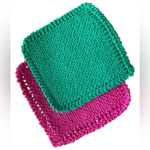 Handmade Knit Dishcloths - Picture 3 of 3